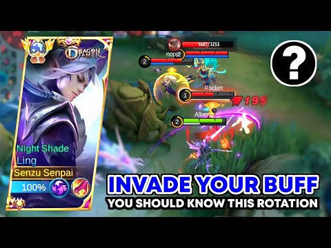 WHEN ENEMY INVADE YOUR BUFF • YOU SHOULD KNOW THIS ROTATION FOR LING • Mobile Legends