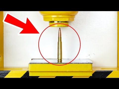 LOOK WHAT HAPPENS WHEN YOU CRUSH ANTI TANK BULLET WITH HYDRAULIC PRESS !!!  THE SMASHER SHOW