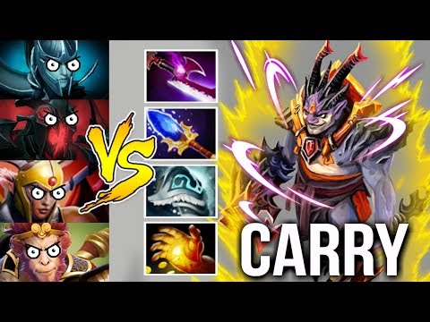 Imba Scepter Lion Mid Solo vs Team Carry Epic Gameplay by Mski.nb WTF Dota 2