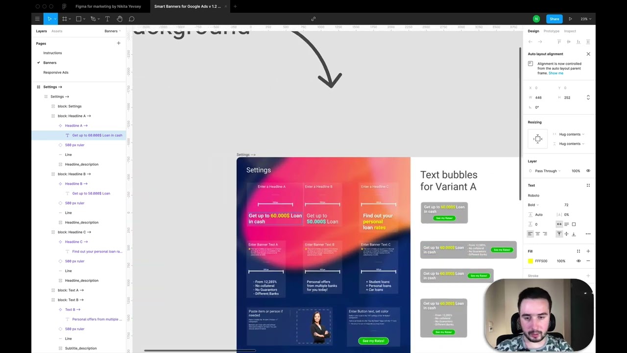 8.8 - Google Banners - Google Ads template review - Figma for Digital Marketing and Growth Hacking