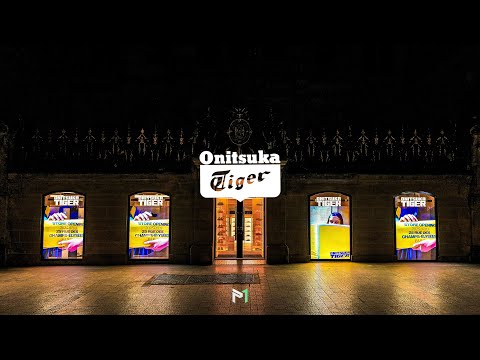 Phocea Media X Onitsuka - 4 écrans transparents vitrine