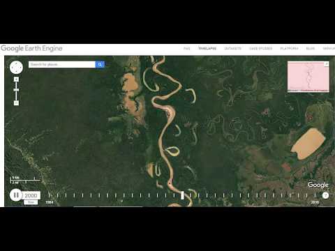 Satellite timelapse - Formation de méandres