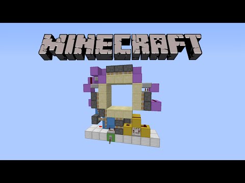 3x3 door with spiral opening - Minecraft redstone tutorial