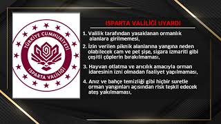 ISPARTA VALİLİĞİ UYARDI