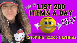 Creating 200 EBAY Listings Fast! My Storage & Organizing System for 40k Items. System to More Money!