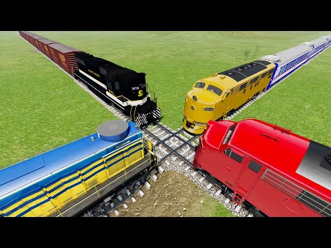 Realistic Train Crashes #61 - Beamng.Drive
