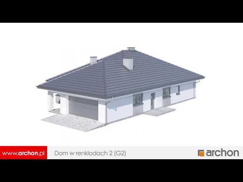 Dom w renklodach 2 (G2) - Nowoczesna parterówka z dwustanowiskowym garażem I ARCHON+ Projekty Domów