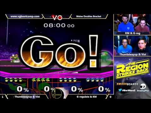 Bar Wars 2 - Thumbswayup & Vist Vs. G-reg & KM - SSBM Doubles - Smash Melee