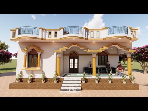 4 Bedroom Ke Sath Ghar Ka Naksha, Village House Plan with 4 Bedroom 34X50 House Plan ideas