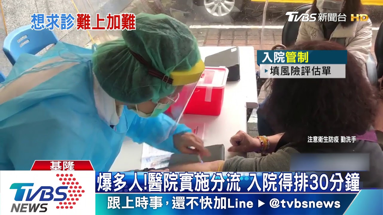 大排長龍!醫院實施分流 入院得排30分
