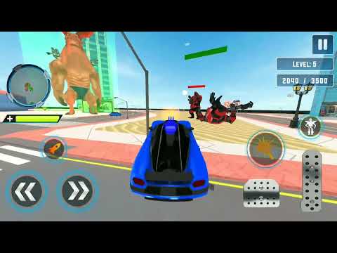 Elephant Robot vs Lion Robot (Gorilla Mode) 5 // Robot Games