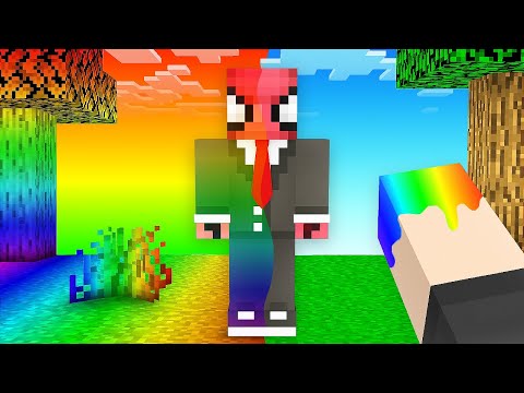 DOKUNDUĞUM HER YER RENGARENK 🌈 - Minecraft