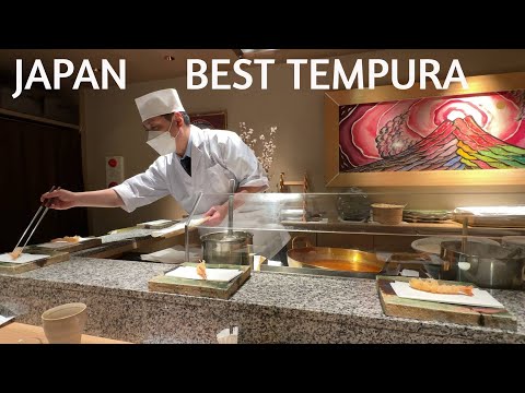 OSAKA, JAPÃO - TEMPURA! Ouriço-do-mar, enguia, camarão, vieira! Incrível restaurante japonês! Tempura em Osaka