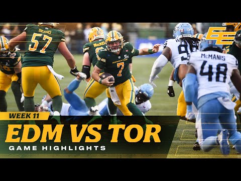 GAME HIGHLIGHTS: Week 11 - Edmonton Elks vs Toronto Argonauts | 08.15.25