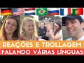 REAÇÕES E TROLLAGEM ÉPICA FALANDO VÁRIAS LÍNGUAS Gabriel Poliglota Em Paris