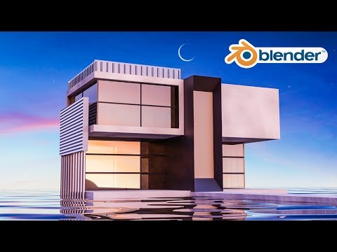 Blender - Modern Home Design in Blender 2.8 (Modern Architecture)