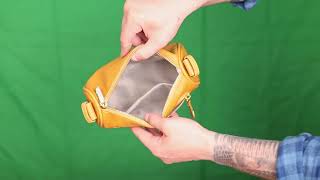 Красива сумка на плече крос-боді з натуральної шкіри 22100 Vintage жовта