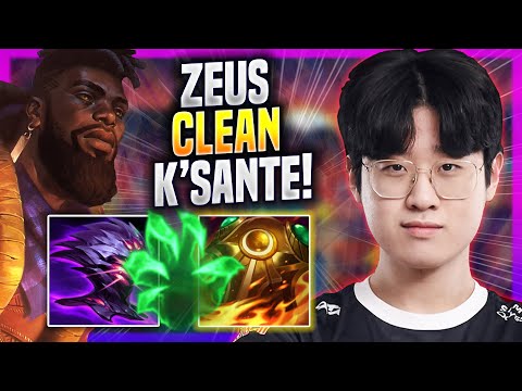 ZEUS IS SO CLEAN WITH K'SANTE! - T1 Zeus Plays K'sante TOP vs Malphite! | Season 2023