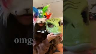 My first dino mask came today!! #therian #furry #dinomask #antizoo