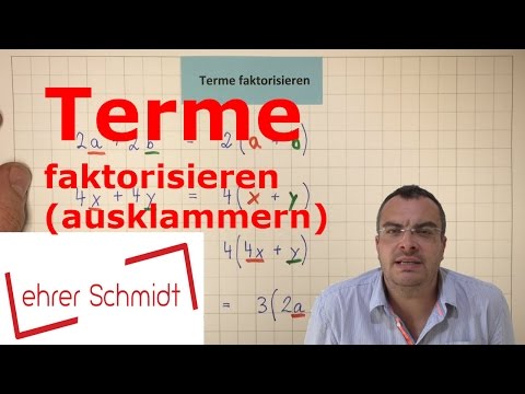 Factoring terms (factoring out) | Terms and equations | Mathematics | Lehrerschmidt