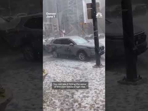 Denver pelted by golf ball-sized hail