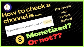 How to check a channel is monetized or not | YouTube channel monetization checker