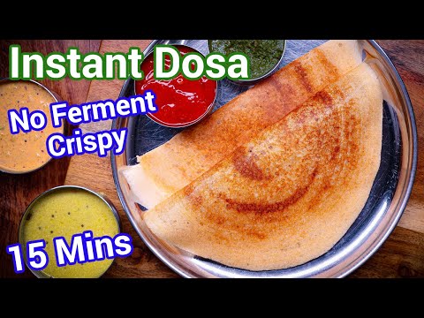 No Fermentation Instant Dosa Recipe - Just 15 Minutes | Crispy Sooji Dosa for Busy Mornings
