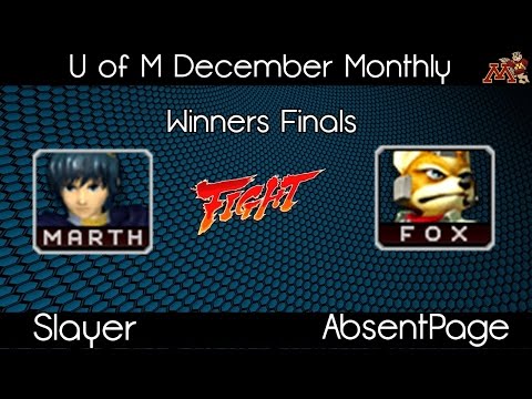 UMN December Monthly WF - Slayer(Marth) vs AbsentPage(Fox)