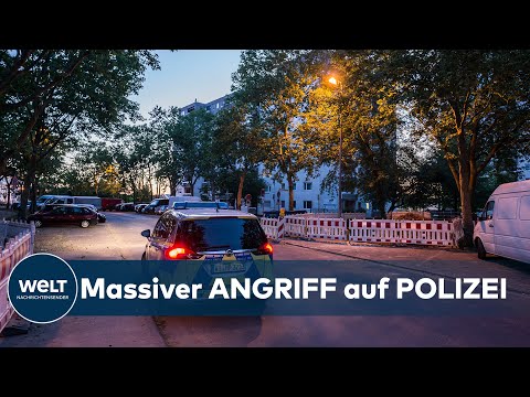 IN FALLE GELOCKT: Nach Notruf - 50 Männer greifen Polizisten in Dietzenbach mit Steinen an