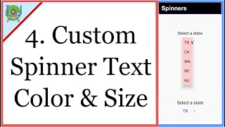 4. Custom Spinner Color and Text