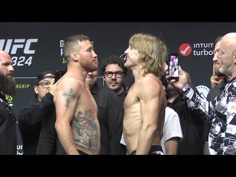 UFC 324 Ceremonial Weigh-Ins: Justin Gaethje vs Paddy Pimblett