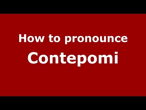 How to pronounce Contepomi (Spanish/Argentina) - PronounceNames.com