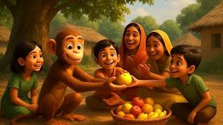 Giant Monkey Invades Village! 🐒🏘️😂 #FunnyShorts #ViralShorts #TrendingShorts