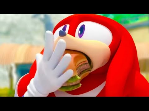 Sonic Shoves A Sandwich In Knuckles Throat - Sonic Boom