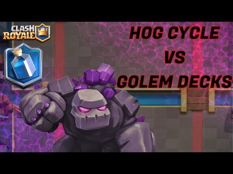 2.6 Hog Cycle vs Golem Decks l F2P l Winning - Clash Royale