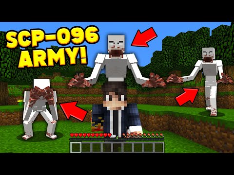 SCP-096 ARMY INVADED OUR MINECRAFT WORLD.. (SCARY SCP VIDEO)