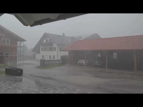 25.07.2021 Superzelle Bayern UNWETTER EXTREM!!