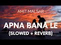 Apna Bana Le Slowed Reverb Apna Banale Song Slowed Reverb Amit Malsar Apna Bana Le Song