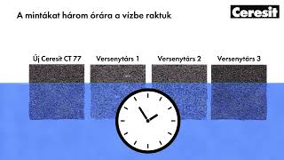 Ceresit CT 77 fehér foltmentes száradás (milky effect) versenytársakkal szemben