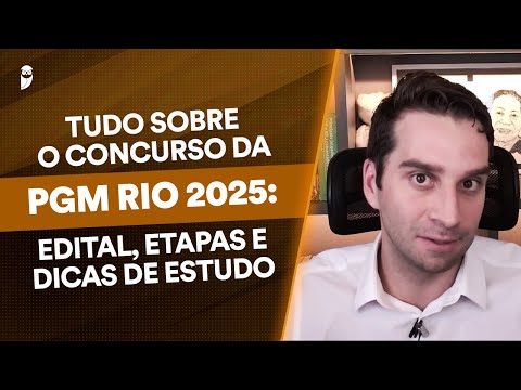Edital da PGM RJ chegando!