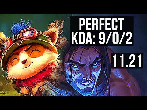 TEEMO vs SYLAS (TOP) | 9/0/2, Legendary, Rank 9 Teemo | EUW Master | 11.21