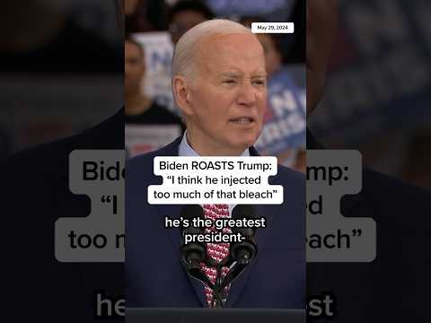 Biden ROASTS Trump: "I think he injected too much of that bleach"