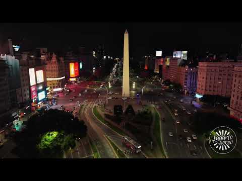 OBELISCO, 9 DE JULIO, TEATRO COLON BUENOS AIRES DRONE DJI * WARDERSON XVR - CLOCKS