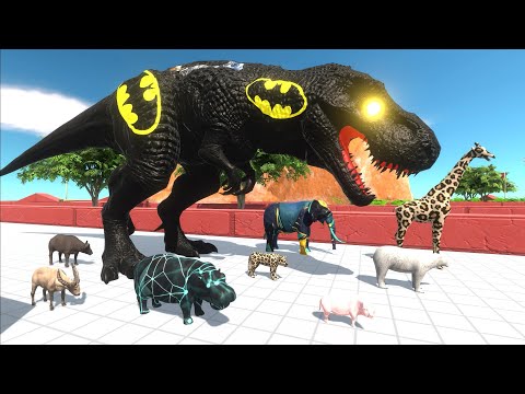 ESCAPE FROM BATMAN T REX - Animal Revolt Battle Simulator