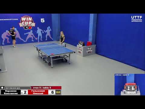 17:30 Кирсанов Константин 2-3 Галынский Николай cтол 5 ЮГ-3 06.08.21