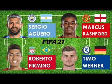 Sergio Agüero vs Marcus Rashford vs Roberto Firmino vs Timo Werner - FIFA 21 comparison