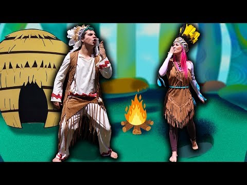 MALOUCOS FINGE BRINCAR DE ÍNDIO NA FLORESTA DO PERIGO ! - Pretend Play Indian In Forest