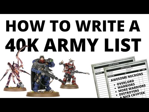 How to Write a Warhammer 40K Army List EXPLAINED - 10th Edition Guide for Beginners