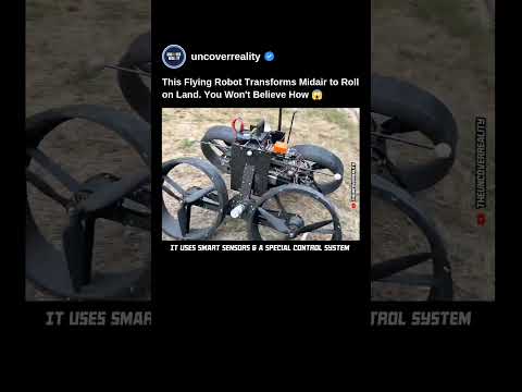 This Flying Robot (Drone) Transforms Midair to Roll On Land. You Won't Believe How 😱 #robot #shorts
