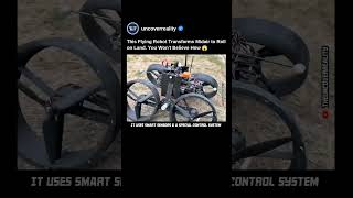 This Flying Robot (Drone) Transforms Midair to Roll On Land. You Won't Believe How 😱 #robot #shorts